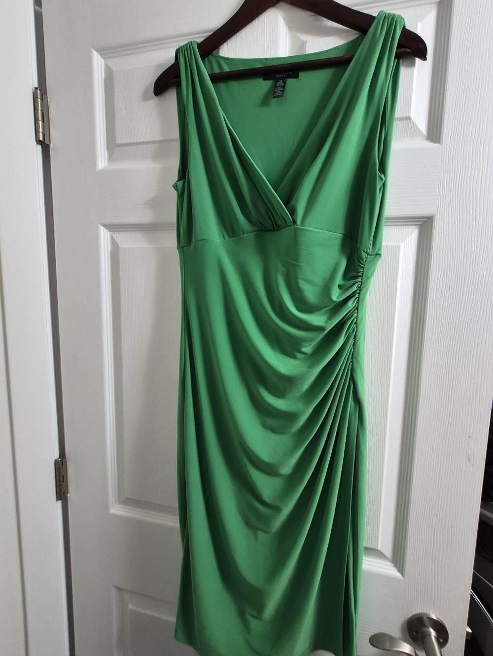 Ralph Lauren Emerald Green Sleeveless V-Neck Midi Dress